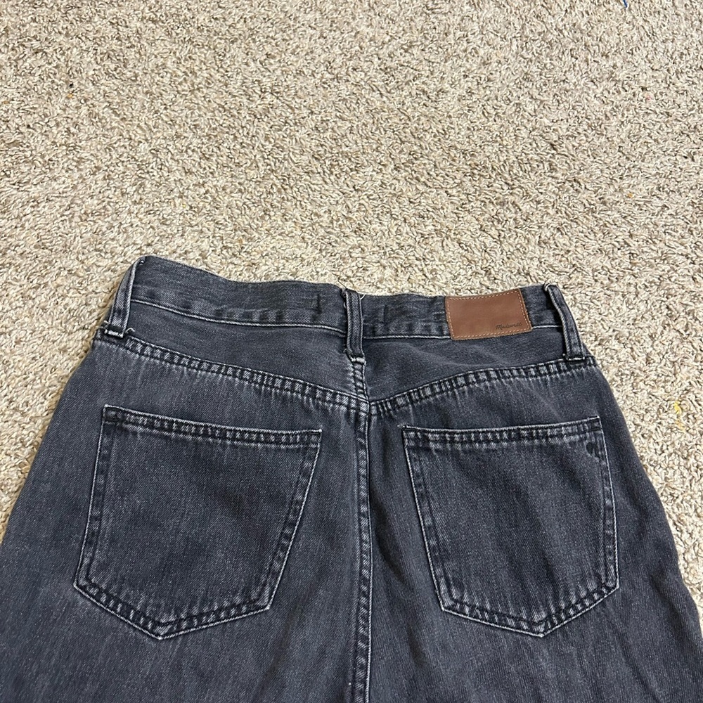 Madewell The Perfect Summer Black Washed Denim Jeans 100% Cotton Women's Size 26 - Picture 8 of 10